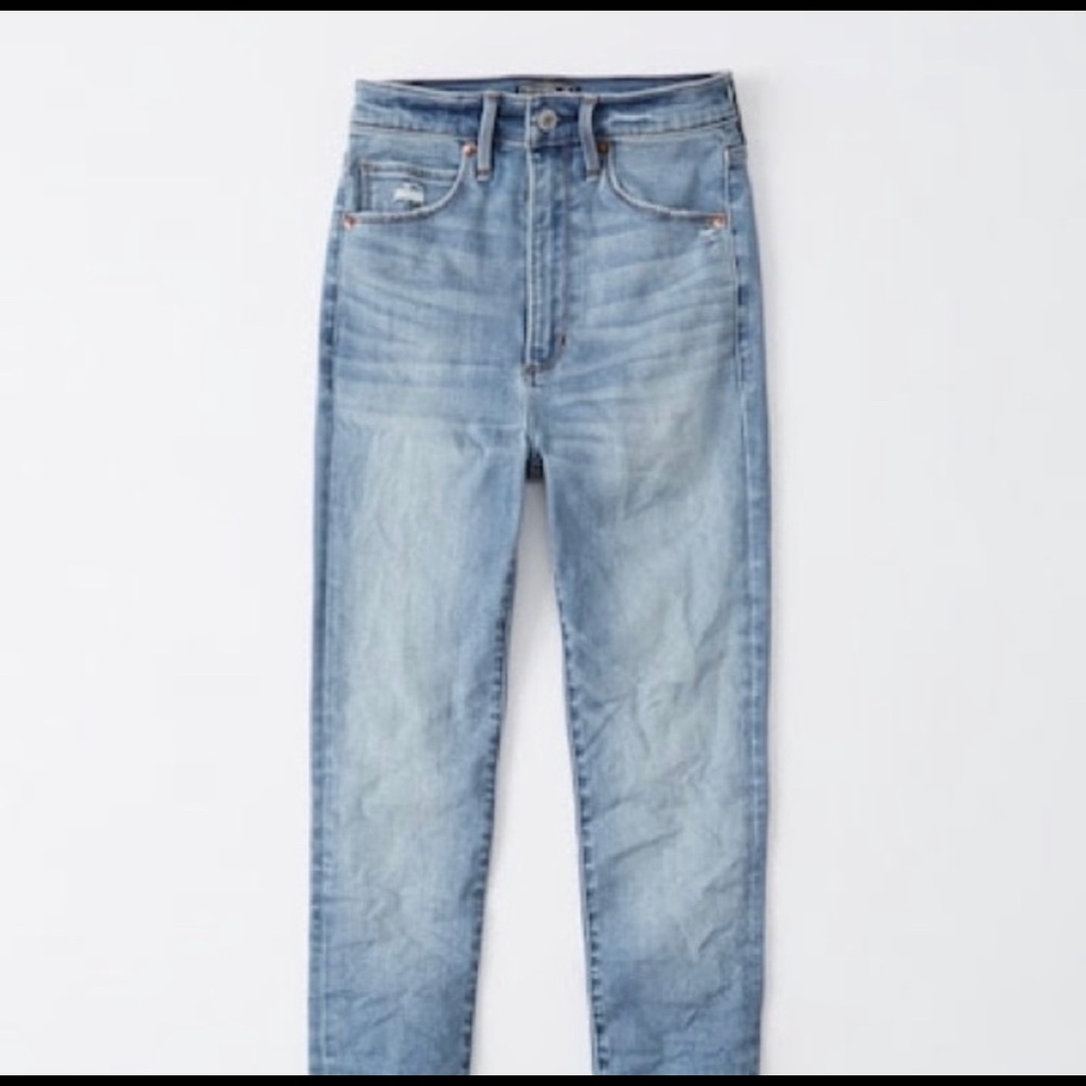 Abercrombie ultra high rise ankle jean